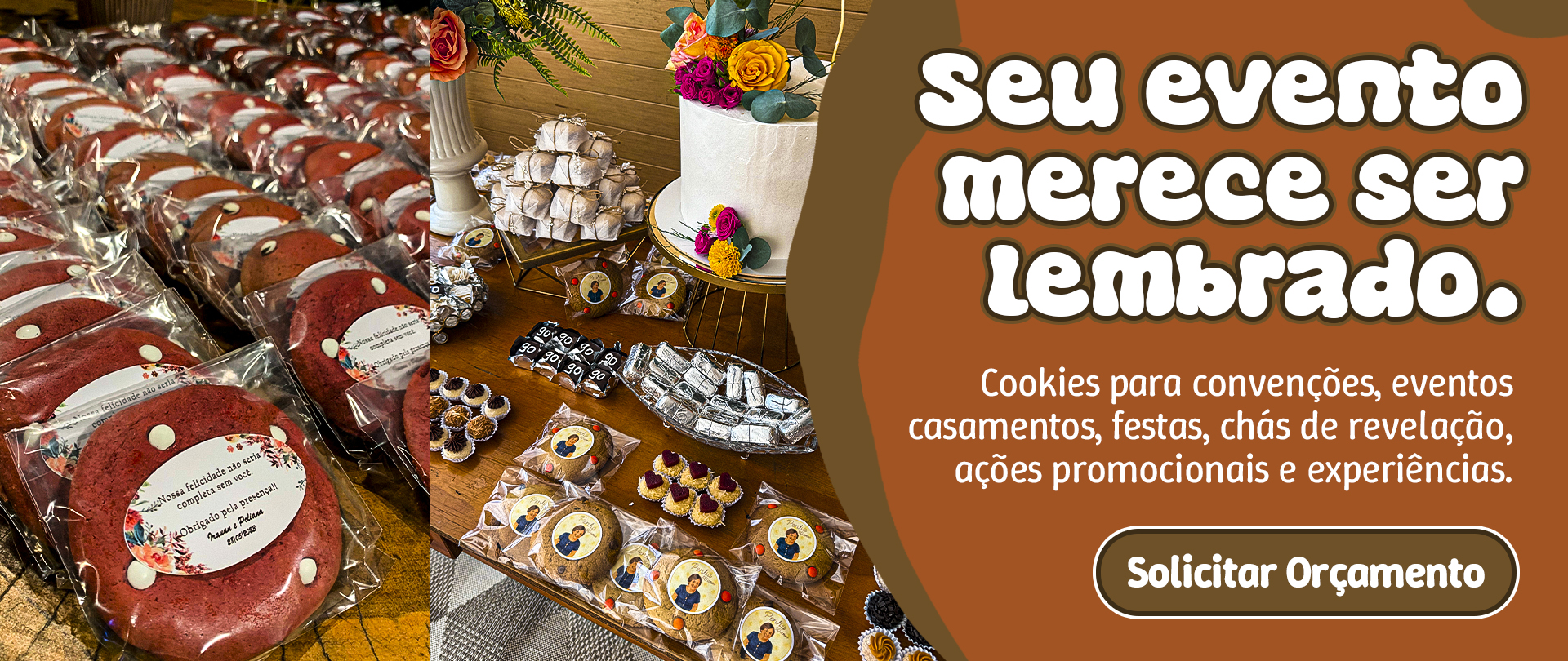 Banner de eventos e celebrações do Cookie do Nicão.